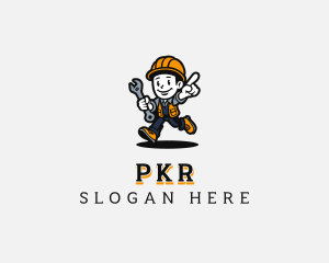 Handyman Mechanic Man logo design