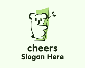 Cute Green Koala Logo