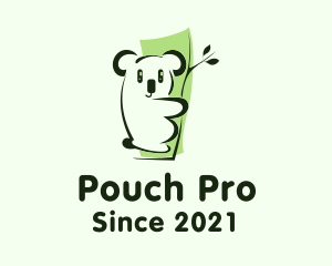 Cute Green Koala logo design