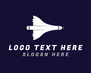 Rocket Ship - Space Aircraft Pencil logo design