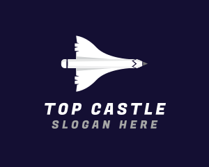 Space Aircraft Pencil Logo