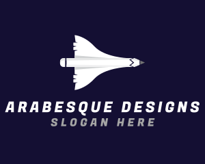 Space Aircraft Pencil logo design