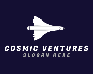 Space - Space Aircraft Pencil logo design