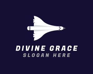 Space - Space Aircraft Pencil logo design