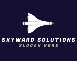 Space Aircraft Pencil logo design