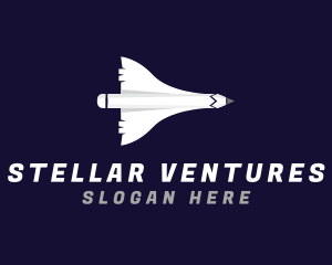 Space Aircraft Pencil logo design