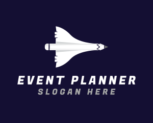 Writing - Space Aircraft Pencil logo design