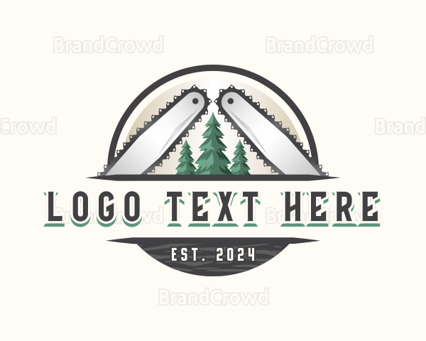 Woodwork Chainsaw Lumberjack Logo