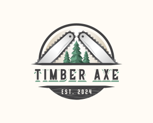 Woodwork Chainsaw Lumberjack logo design