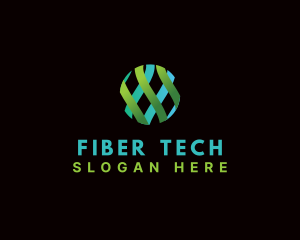Fiber - Ball Wave Weaving logo design