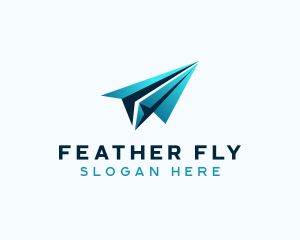 Fly Travel Paper Plane logo design