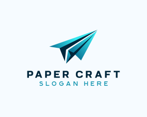 Fly Travel Paper Plane logo design