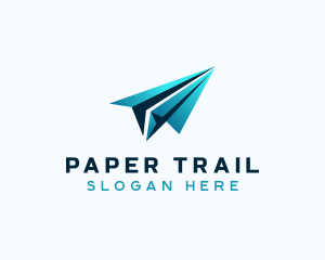 Fly Travel Paper Plane logo design