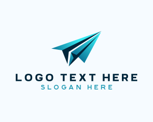 Fly Travel Paper Plane Logo