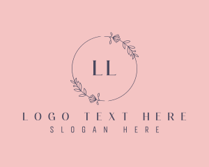 Wreath - Floral Wreath Leaf logo design