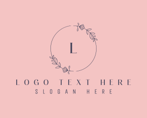 Floral Wreath Leaf Logo