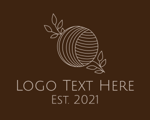 Knitter - Yarn Ball Thread logo design