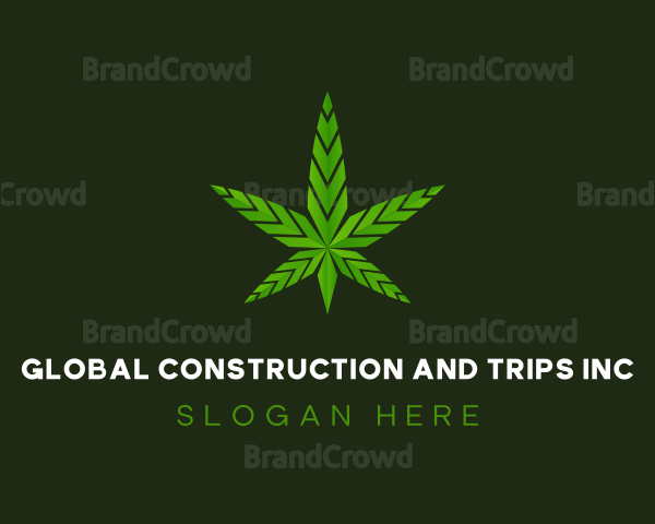 Abstract Weed Marijuana Logo