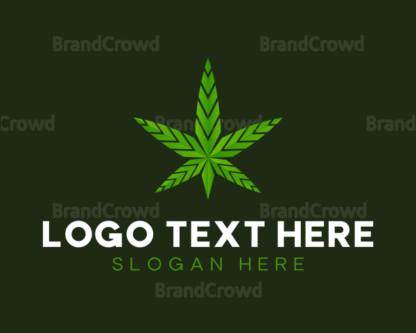 Abstract Weed Marijuana Logo