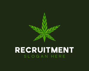 Abstract Weed Marijuana  Logo