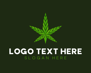 Abstract Weed Marijuana  Logo