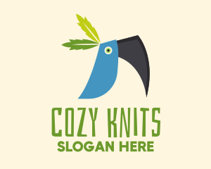 Tropical Blue Toucan Bird logo design