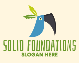 Tourism - Tropical Blue Toucan Bird logo design