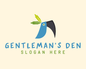 Tropical Blue Toucan Bird logo design