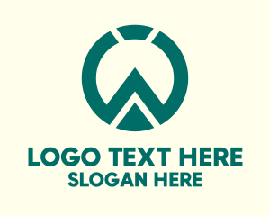 Modern Circle Peak Logo