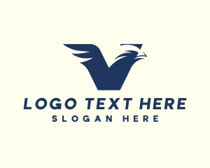 Eagle Wings Company Letter V logo design
