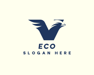 Eagle Wings Company Letter V Logo