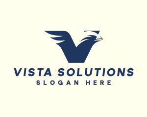 Eagle Wings Company Letter V logo design