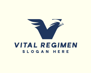 Eagle Wings Company Letter V logo design