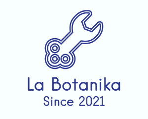 Locksmith - Blue Key Wrench logo design