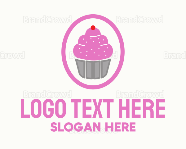 Pink Cupcake Bakery Logo