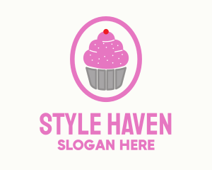 Pink Cupcake Bakery Logo