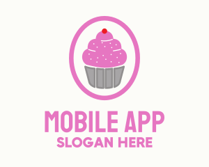 Pink Cupcake Bakery Logo