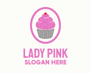 Pink Cupcake Bakery logo design