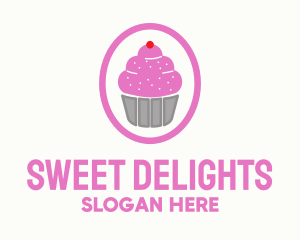Pink Cupcake Bakery logo design