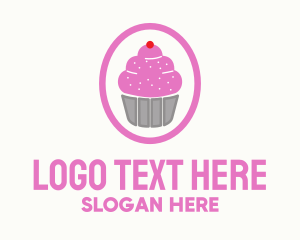 Bakery - Pink Cupcake Bakery logo design