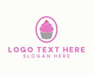 Bakery - Pink Cupcake Bakery logo design