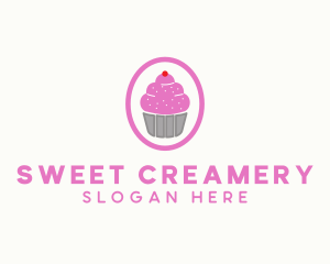 Pink Cupcake Bakery logo design