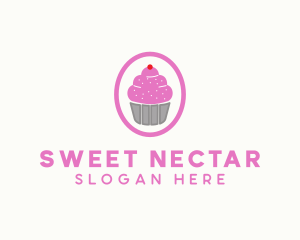 Pink Cupcake Bakery logo design