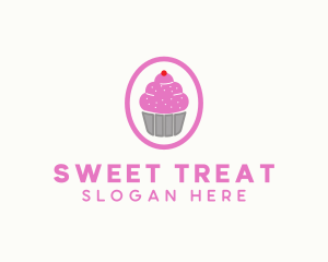 Pink Cupcake Bakery logo design