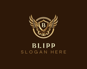 High End Ornamental Wings logo design