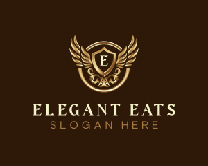 High End Ornamental Wings logo design