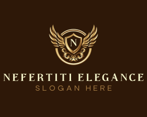 High End Ornamental Wings logo design