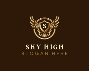 High End Ornamental Wings logo design