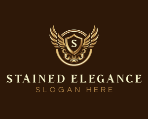 High End Ornamental Wings logo design