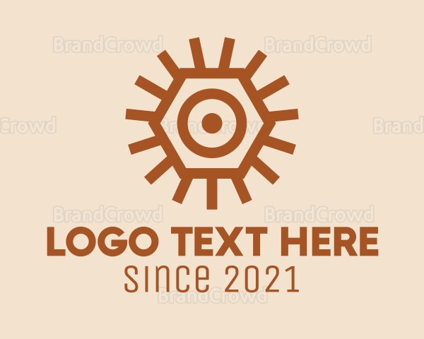 Bronze Hexagon Eye Logo